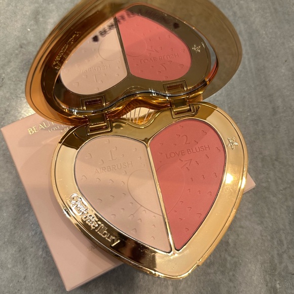 Charlotte Tilbury Pillow Talk Soulmates Palette gold heart airbrush love blush - Picture 2 of 3